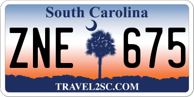 SC license plate ZNE675
