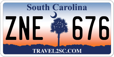SC license plate ZNE676