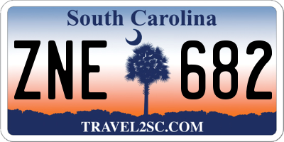SC license plate ZNE682