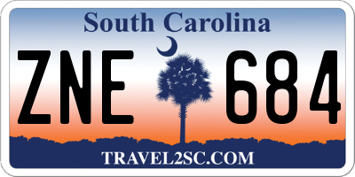 SC license plate ZNE684