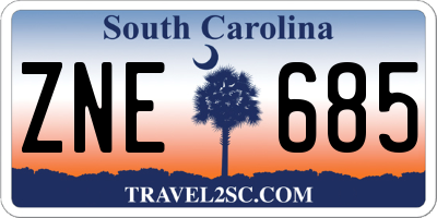 SC license plate ZNE685