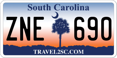 SC license plate ZNE690