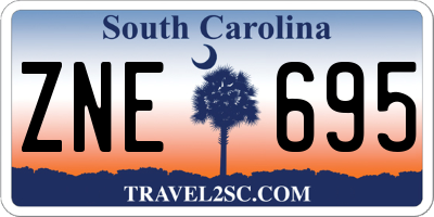 SC license plate ZNE695