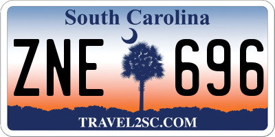 SC license plate ZNE696