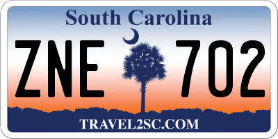 SC license plate ZNE702