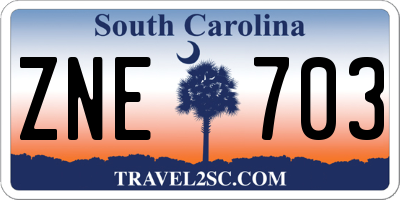 SC license plate ZNE703
