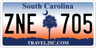 SC license plate ZNE705