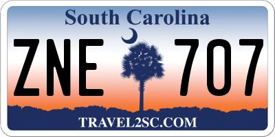 SC license plate ZNE707