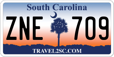 SC license plate ZNE709