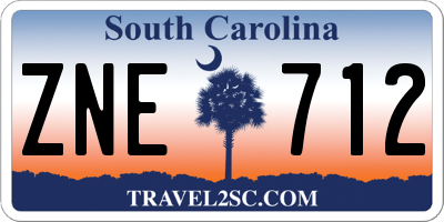 SC license plate ZNE712