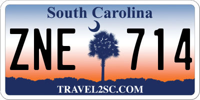 SC license plate ZNE714
