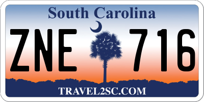 SC license plate ZNE716