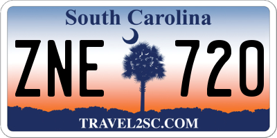 SC license plate ZNE720