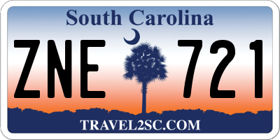 SC license plate ZNE721