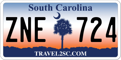 SC license plate ZNE724