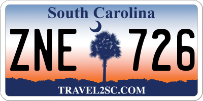 SC license plate ZNE726