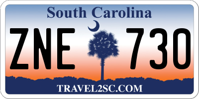 SC license plate ZNE730