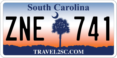 SC license plate ZNE741