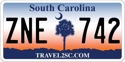 SC license plate ZNE742
