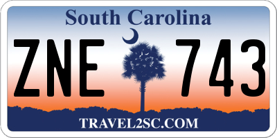 SC license plate ZNE743