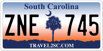SC license plate ZNE745