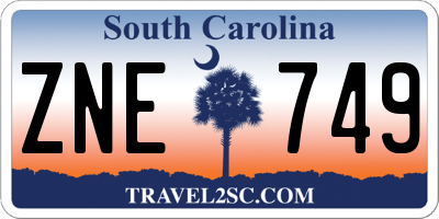 SC license plate ZNE749