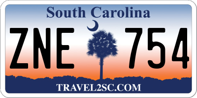 SC license plate ZNE754