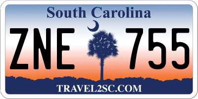 SC license plate ZNE755