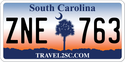 SC license plate ZNE763