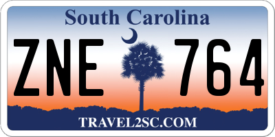 SC license plate ZNE764