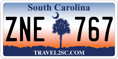 SC license plate ZNE767
