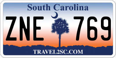 SC license plate ZNE769