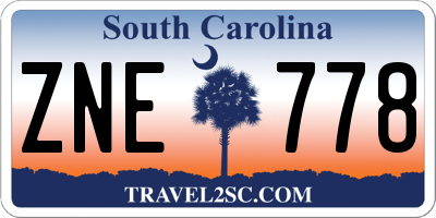 SC license plate ZNE778