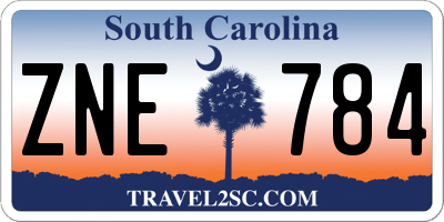 SC license plate ZNE784