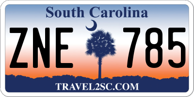 SC license plate ZNE785