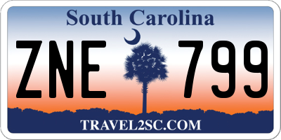 SC license plate ZNE799
