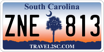 SC license plate ZNE813