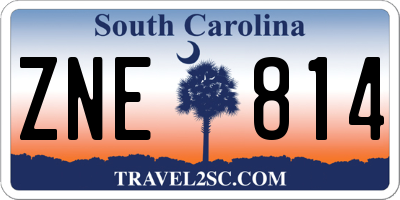 SC license plate ZNE814