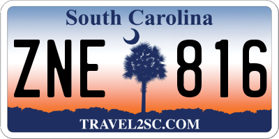 SC license plate ZNE816