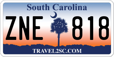 SC license plate ZNE818