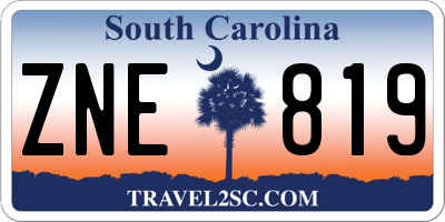 SC license plate ZNE819