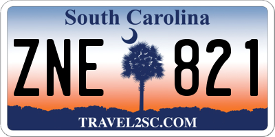 SC license plate ZNE821