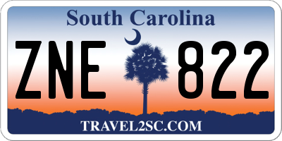 SC license plate ZNE822