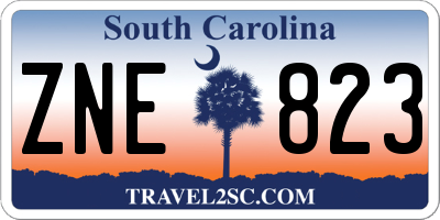 SC license plate ZNE823