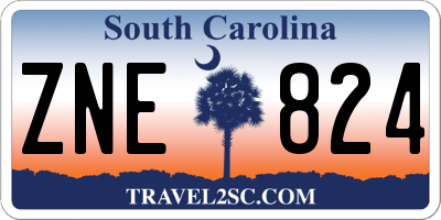 SC license plate ZNE824