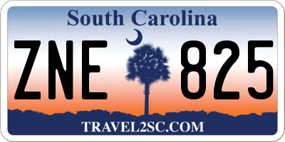 SC license plate ZNE825