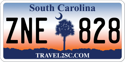 SC license plate ZNE828