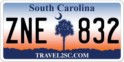 SC license plate ZNE832