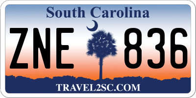 SC license plate ZNE836