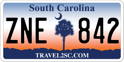 SC license plate ZNE842